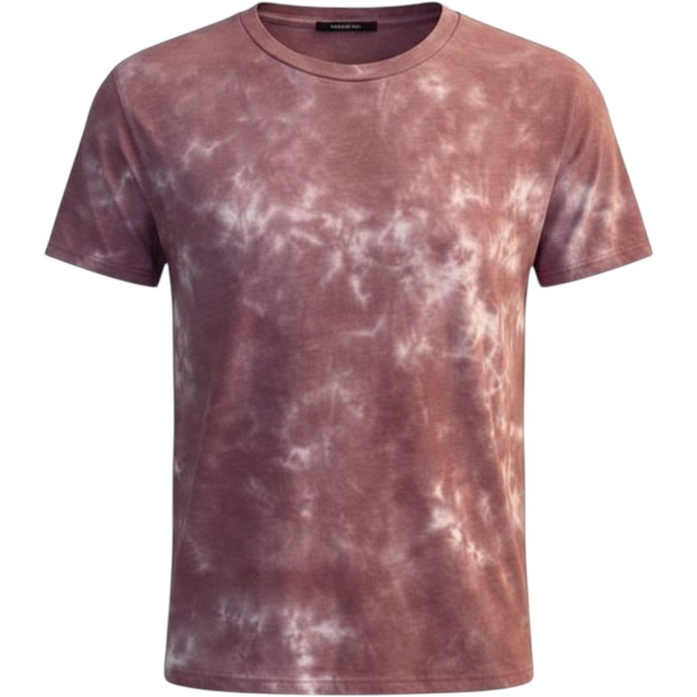 Lulus T-Shirt Womens XS Mauve Tie Dye Short Sleeve Crew Neck Casual Top New